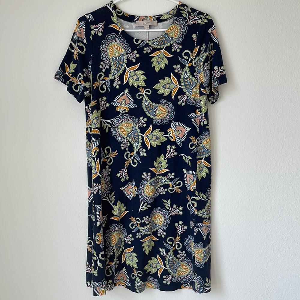 Paisley print swing dress